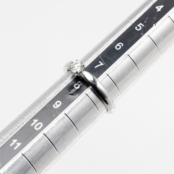 TIFFANY Silver Diamond Ring - Picture 8 of 10